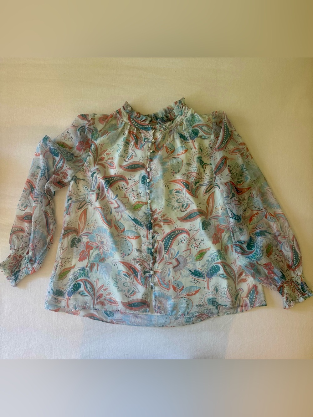 Women’s AVARA Floral Paisley Button-Front Top